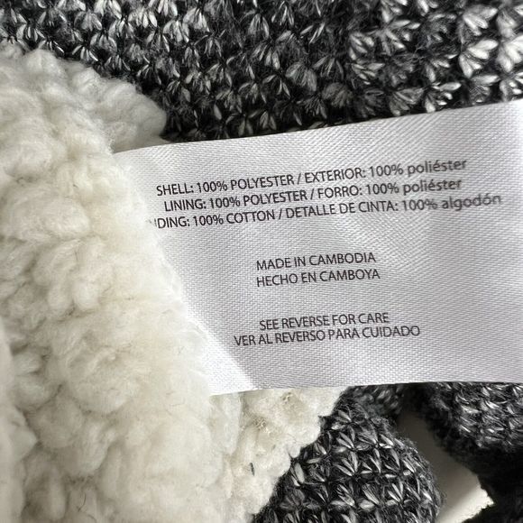 Orvis Mens Gray Sherpa Lined Quarter Zip Pull Over Heavyweight Sweatshirt Large - Picture 5 of 5